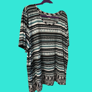 Ladies CJBanks short sleeved multicolor top, size 3X
